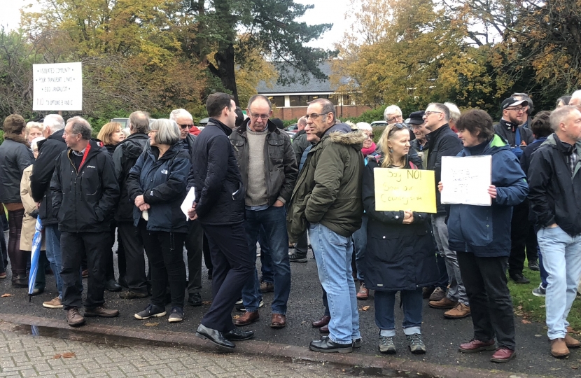 Paul with campaigners against Local Paln